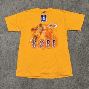 Vintage NWT Los Angeles Lakers Kobe Bryant T-Shirt Yellow Gold - Size L